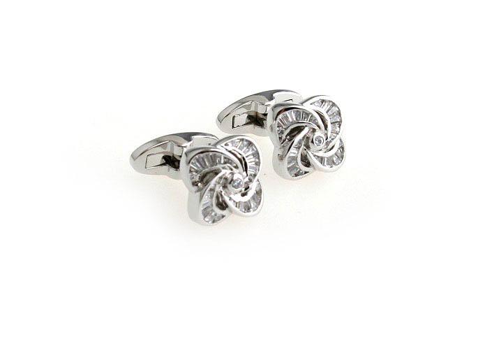  White Purity Cufflinks Crystal Cufflinks Knot Wholesale & Customized  CL690769