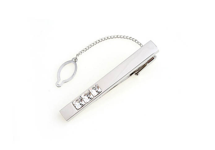  White Purity Tie Clips Crystal Tie Clips Wholesale & Customized  CL850745