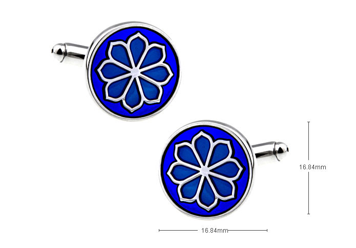 Petals Cufflinks  Blue Elegant Cufflinks Enamel Cufflinks Funny Wholesale & Customized  CL610834