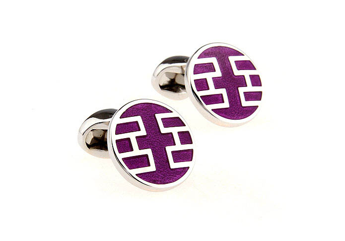  Purple Romantic Cufflinks Enamel Cufflinks Wholesale & Customized  CL651252