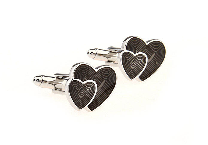 Valentine Girl Heart of India Cufflinks  Black Classic Cufflinks Enamel Cufflinks Recreation Wholesale & Customized  CL651277