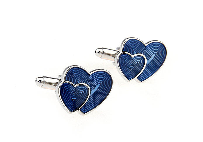 Valentine Girl Heart of India Cufflinks  Blue Elegant Cufflinks Enamel Cufflinks Recreation Wholesale & Customized  CL651278