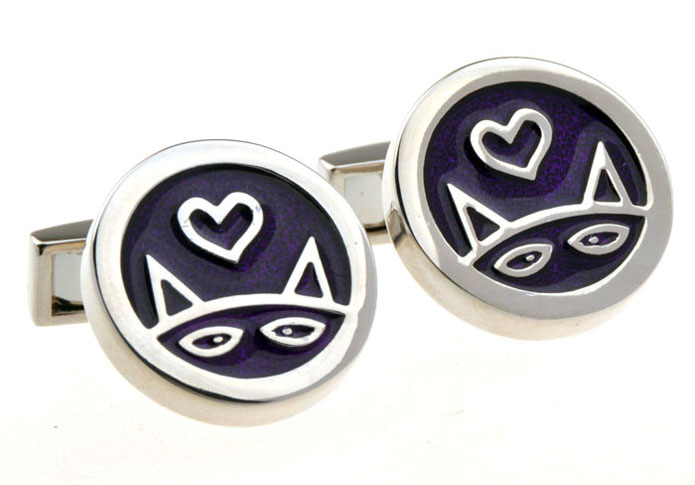 Lynx Cufflinks  Purple Romantic Cufflinks Enamel Cufflinks Flags Wholesale & Customized  CL653138