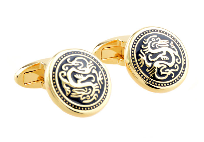 Dragon Cufflinks  Gold Luxury Cufflinks Enamel Cufflinks Animal Wholesale & Customized  CL653199