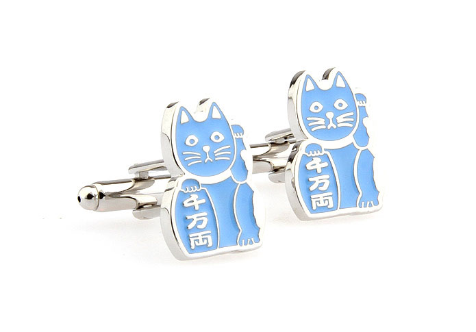 Lucky Cat  Cufflinks  Blue Elegant Cufflinks Enamel Cufflinks Animal Wholesale & Customized  CL653204