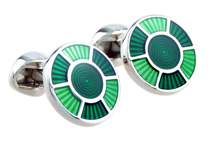  Green Intimate Cufflinks Enamel Cufflinks Wholesale & Customized  CL653223