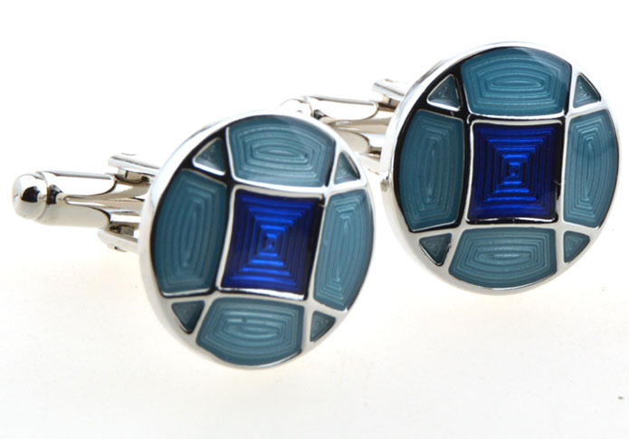 Blue Elegant Cufflinks Enamel Cufflinks Wholesale & Customized CL654803