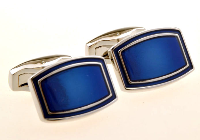 Blue Elegant Cufflinks Enamel Cufflinks Wholesale & Customized CL655380