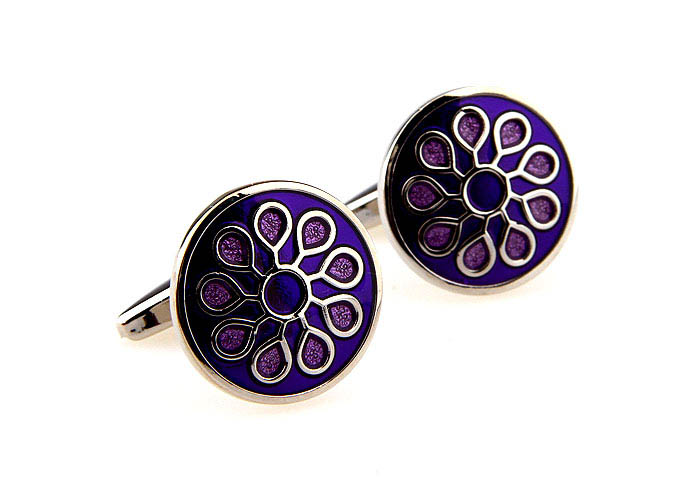  Purple Romantic Cufflinks Enamel Cufflinks Wholesale & Customized  CL662011