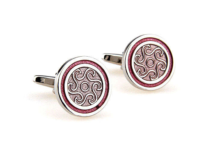 Greece pattern Cufflinks  Pink Charm Cufflinks Enamel Cufflinks Wholesale & Customized  CL662022