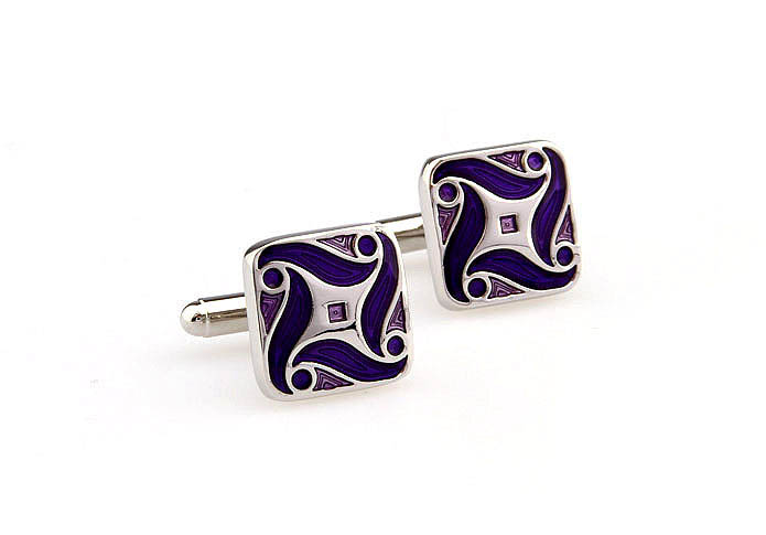  Purple Romantic Cufflinks Enamel Cufflinks Wholesale & Customized  CL662105