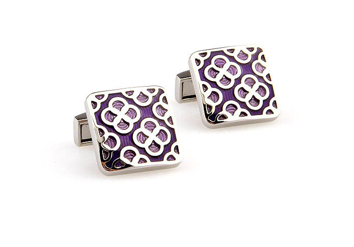  Purple Romantic Cufflinks Enamel Cufflinks Wholesale & Customized  CL662144