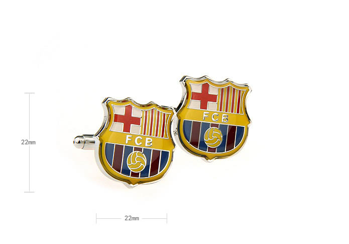 Barcelona Football Club Cufflinks  Multi Color Fashion Cufflinks Enamel Cufflinks Flags Wholesale & Customized  CL671649