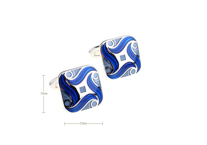  Blue Elegant Cufflinks Enamel Cufflinks Funny Wholesale & Customized  CL680731