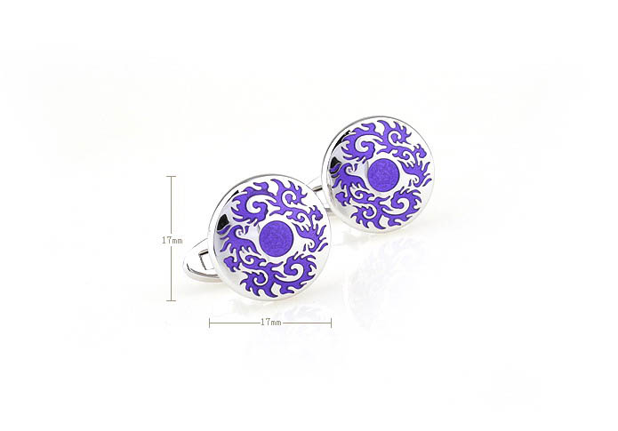 Courtship Cufflinks  Purple Romantic Cufflinks Enamel Cufflinks Wholesale & Customized  CL680817