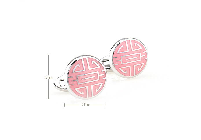 Rome texture Cufflinks  Pink Charm Cufflinks Enamel Cufflinks Wholesale & Customized  CL680822