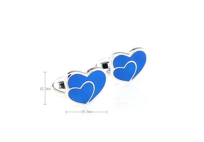 Heart of India Cufflinks  Blue Elegant Cufflinks Enamel Cufflinks Flags Wholesale & Customized  CL680848