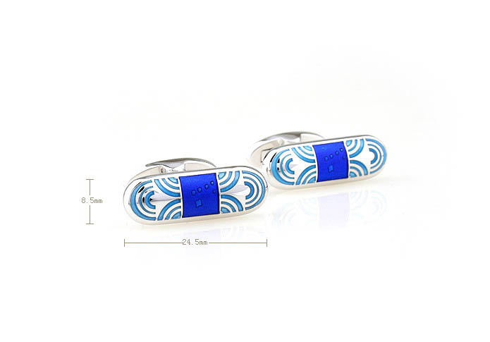  Blue Elegant Cufflinks Enamel Cufflinks Wholesale & Customized  CL680860