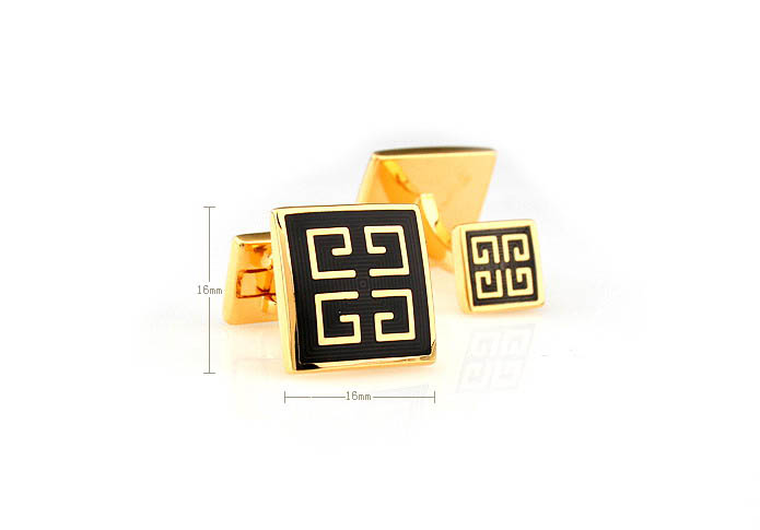 Rome texture Cufflinks  Gold Luxury Cufflinks Enamel Cufflinks Wholesale & Customized  CL680889