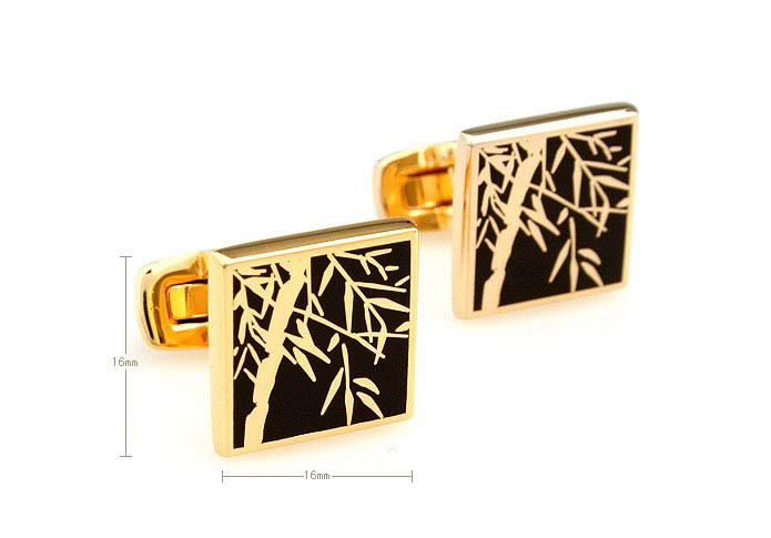 Bamboo Cufflinks  Gold Luxury Cufflinks Enamel Cufflinks Flags Wholesale & Customized  CL680897