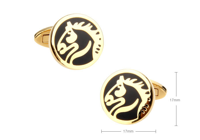 Horse Cufflinks Gold Luxury Cufflinks Enamel Cufflinks Flags Wholesale & Customized CL720720