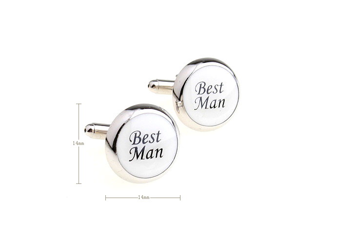 BEST MAN Cufflinks  Black White Cufflinks Printed Cufflinks Wedding Wholesale & Customized  CL610719