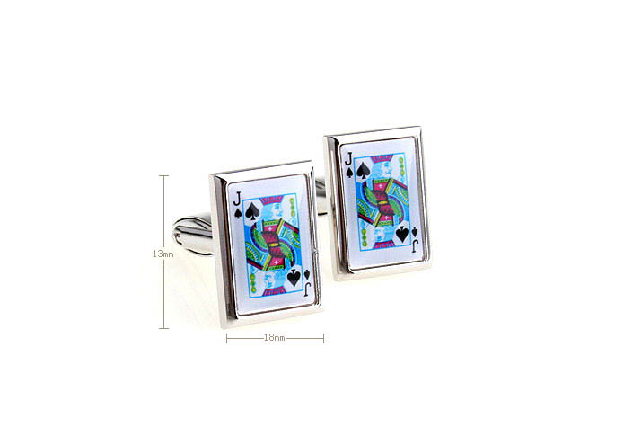 Poker J Cufflinks  Multi Color Fashion Cufflinks Printed Cufflinks Gambling Wholesale & Customized  CL651344