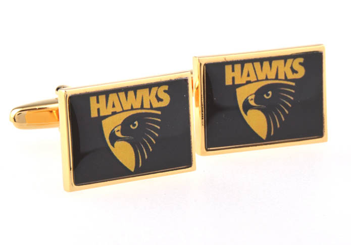 The hawks in the NBA Cufflinks  Gold Luxury Cufflinks Printed Cufflinks Flags Wholesale & Customized  CL654028