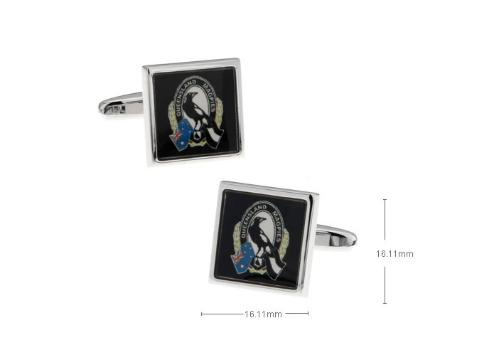 Collingwood Football Club QUEENSLAND MAGPIES Cufflinks  Multi Color Fashion Cufflinks Printed Cufflinks Flags Wholesale & Customized  CL654534