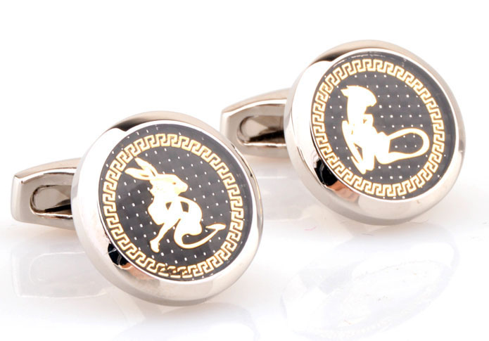 Twelve zodiac rabbit Cufflinks Gold Luxury Cufflinks Printed Cufflinks Constellation Wholesale & Customized CL654823