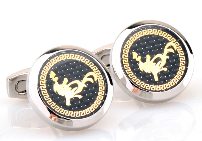 Twelve zodiac chicken Cufflinks Gold Luxury Cufflinks Printed Cufflinks Constellation Wholesale & Customized CL654828