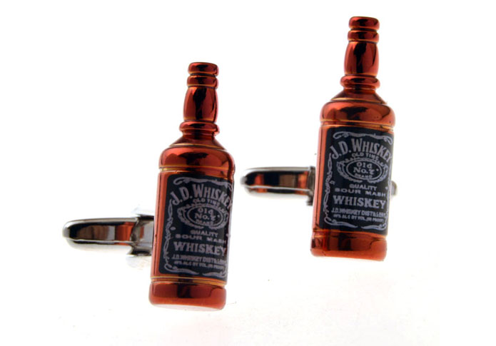 Whiskey Cufflinks  Bronzed Classic Cufflinks Printed Cufflinks Food and Drink Wholesale & Customized  CL655630