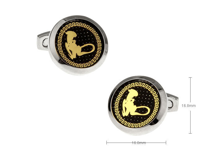 Chinese Zodiac Tiger Cufflinks  Gold Luxury Cufflinks Printed Cufflinks Constellation Wholesale & Customized  CL655635