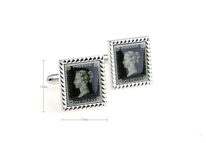 One penny stamp Cufflinks  Multi Color Fashion Cufflinks Printed Cufflinks Flags Wholesale & Customized  CL670900