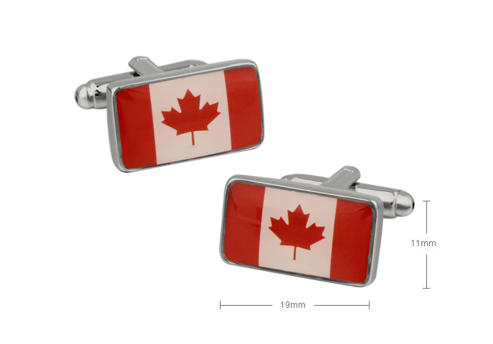 Canadian Flag Cufflinks  Multi Color Fashion Cufflinks Printed Cufflinks Flag Wholesale & Customized  CL671862