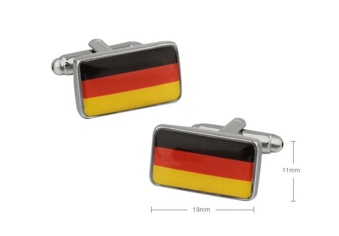 German Flag Cufflinks  Multi Color Fashion Cufflinks Printed Cufflinks Flag Wholesale & Customized  CL671864