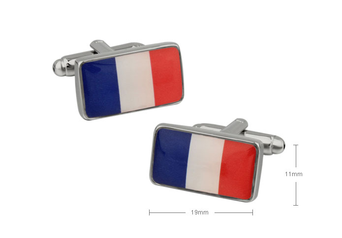 French Flag Cufflinks  Multi Color Fashion Cufflinks Printed Cufflinks Flag Wholesale & Customized  CL671865