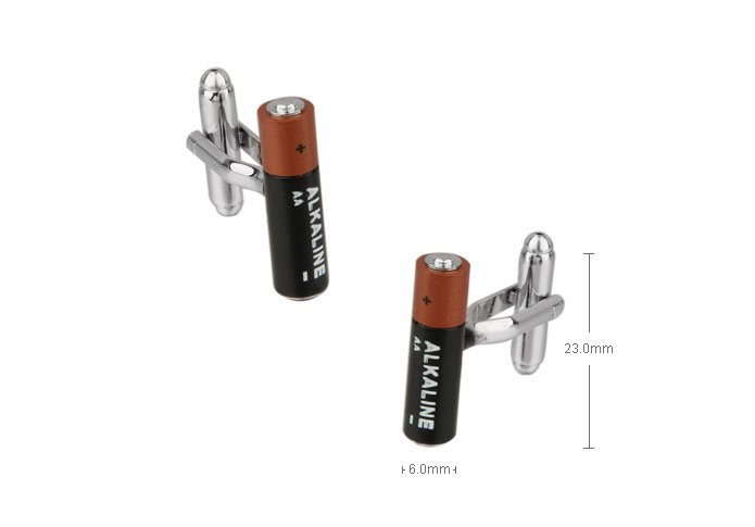 Alkaline Battery Cufflinks  Multi Color Fashion Cufflinks Printed Cufflinks Tools Wholesale & Customized  CL720739