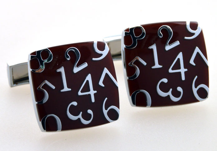 Arabic numerals Cufflinks Khaki Dressed Cufflinks Gem Cufflinks Symbol Wholesale & Customized CL654873