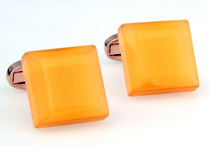 Yellow Lively Cufflinks Gem Cufflinks Wholesale & Customized CL655138