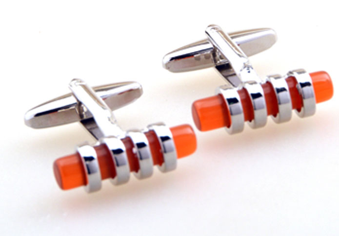 Orange Cheerful Cufflinks Gem Cufflinks Wholesale & Customized CL655287
