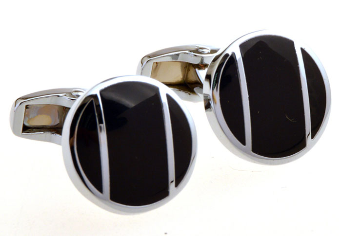 Black Classic Cufflinks Gem Cufflinks Wholesale & Customized CL655317