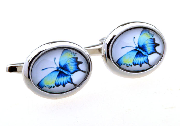 Butterfly Cufflinks  Blue Elegant Cufflinks Gem Cufflinks Animal Wholesale & Customized  CL656342