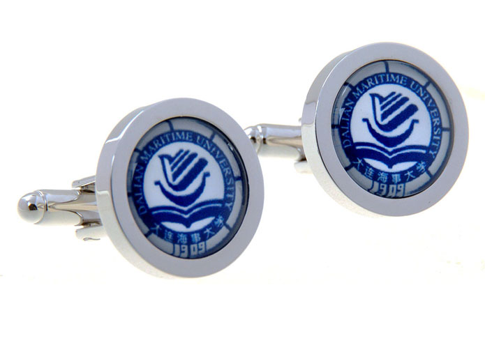 Dalian Maritime University Cufflinks  Blue Elegant Cufflinks Gem Cufflinks Flags Wholesale & Customized  CL656598