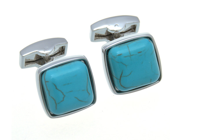 Cat'S Eye Stone Cufflinks  Blue Elegant Cufflinks Gem Cufflinks Wholesale & Customized  CL657271