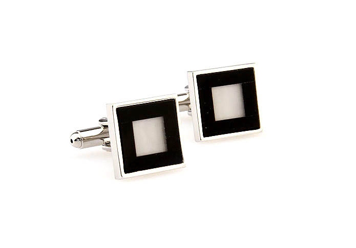  Black White Cufflinks Gem Cufflinks Wholesale & Customized  CL661075