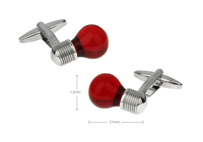 Light Bulb Cufflinks  Red Festive Cufflinks Glass Cufflinks Tools Wholesale & Customized  CL655672