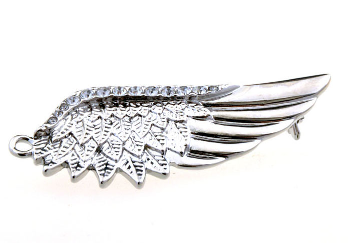Angel Wings The Brooch  Silver Texture The Brooch The Brooch Animal Wholesale & Customized  CL955734