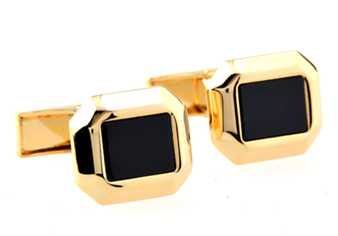  Gold Luxury Cufflinks Onyx Cufflinks Wholesale & Customized  CL654296