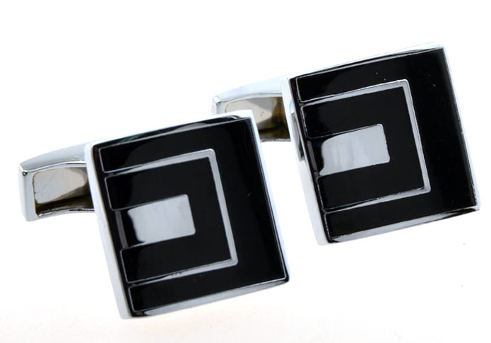  Black Classic Cufflinks Onyx Cufflinks Wholesale & Customized  CL654308